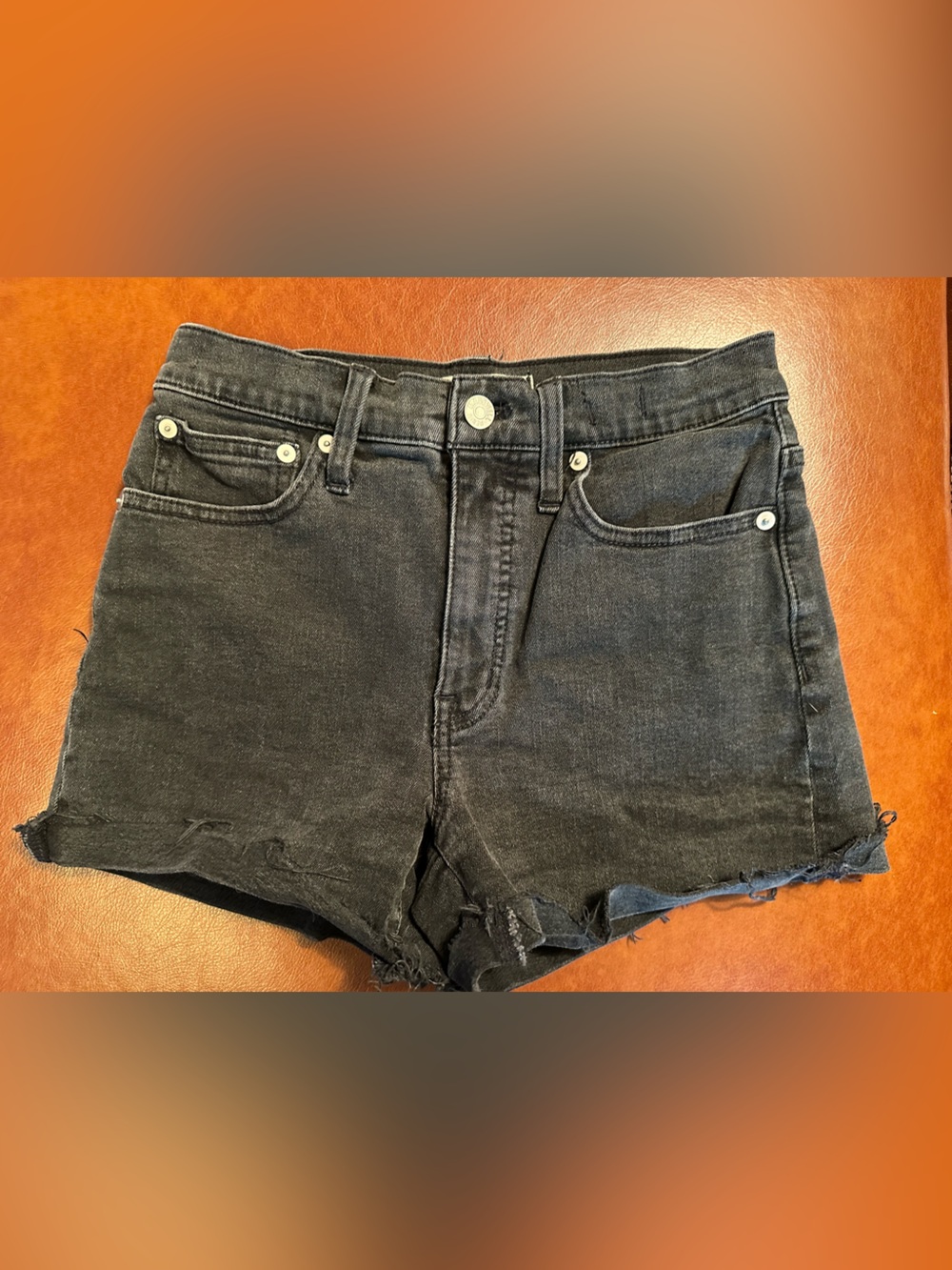 Madewell High Rise Black Denim Shorts - size 24